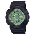 CASIO G-SHOCK GA-110CD-1A3 | Black & Sage Green Oversize Analog-Digital Watch
